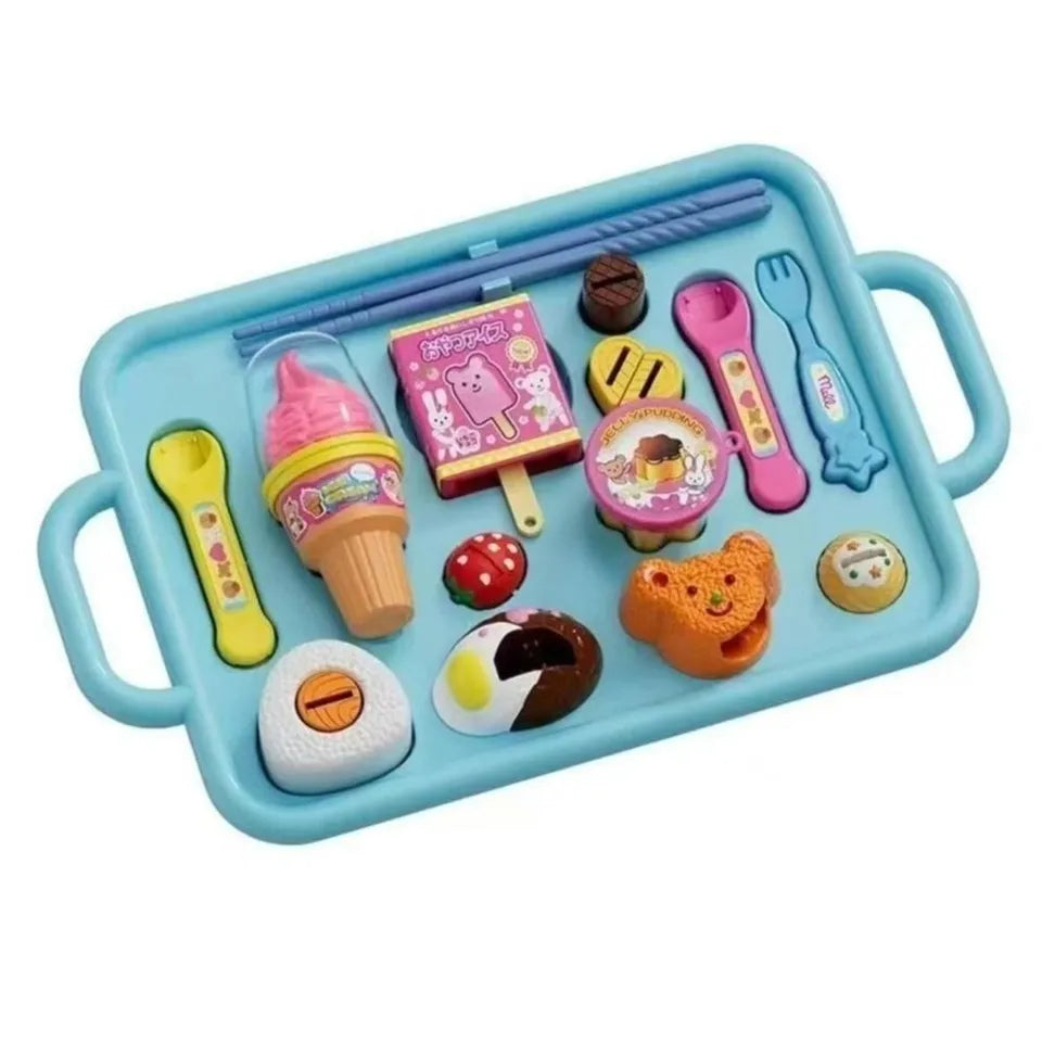Little BearShape Pudding Feeding Set Pretend Play Early Education Lunch Box Pudding Toy Role Play Simulation Model