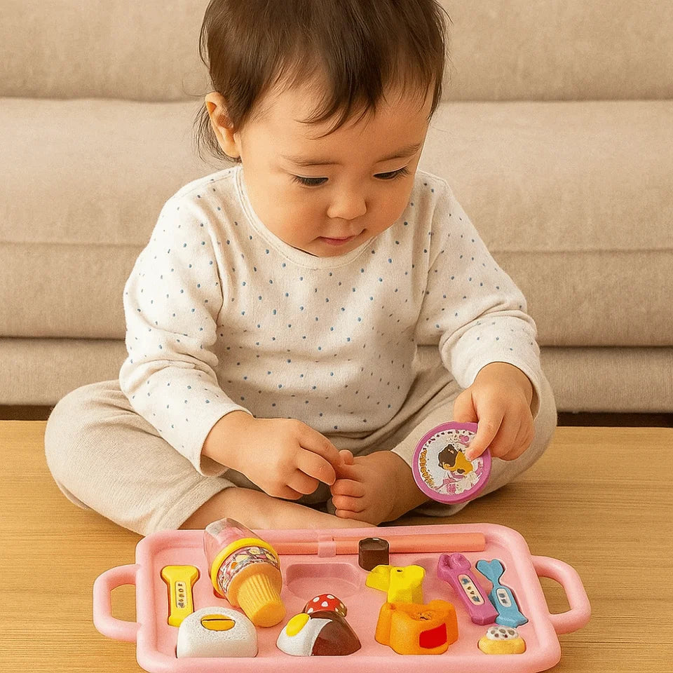 Japanese Little BearShape Pudding Feeding Set Pretend Play Simulation Model Lunch Box Pudding Role Play Kawaii Play House