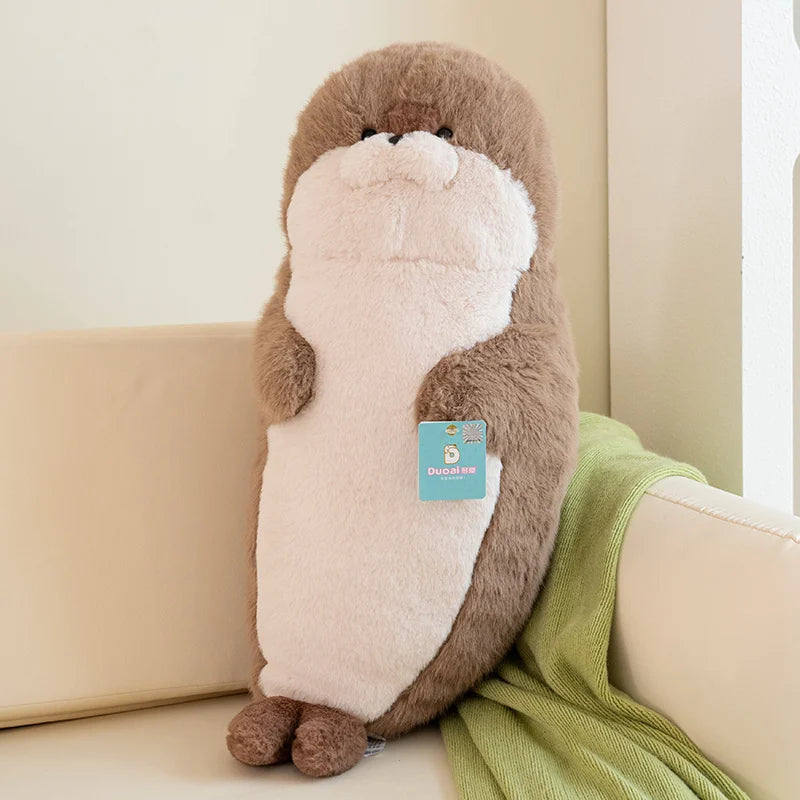Dropship Cute Sushi Seal Plush Toy Lifelike Stuffed Marine Sea Otter Japanese Fried Shrimp Soft Doll Pillow Cushion For Kids