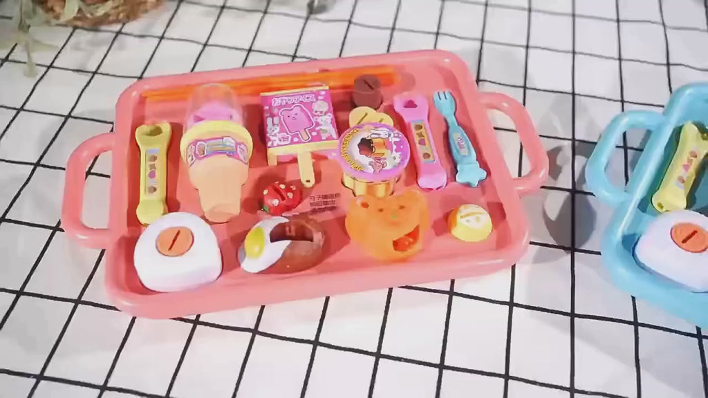 Little BearShape Pudding Feeding Set Pretend Play Early Education Lunch Box Pudding Toy Role Play Simulation Model